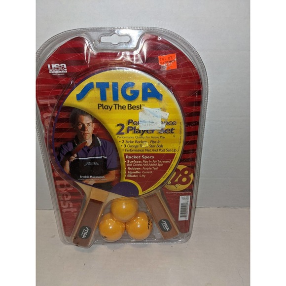 Vintage The STIGA Performance 2-player Set Ping Pong Table Tennis Game NIP - Picture 1 of 2